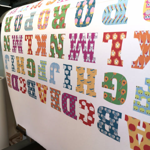 Reusable Traditional Fabric Alphabet Wall Stickers,  Alphabet & Number Wall Decals For Kids