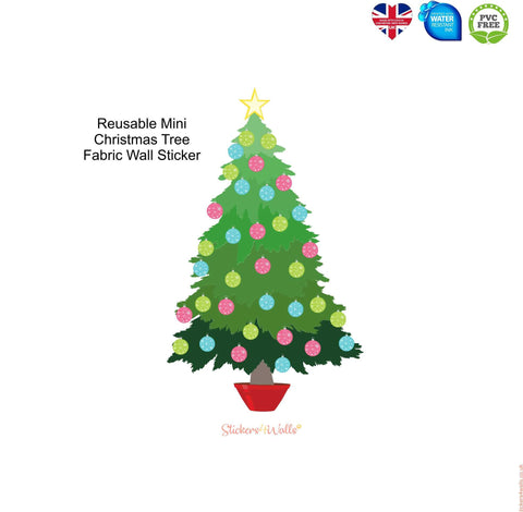 Mini Reusable Christmas Tree Fabric Wall Sticker