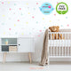 Polka Dot Fabric Wall Stickers - Reusable