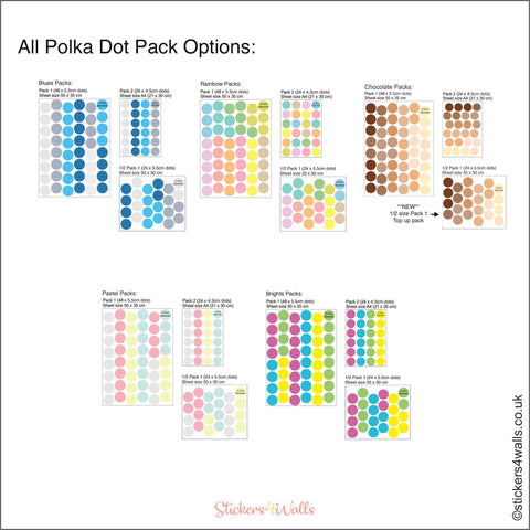 Polka Dot Fabric Wall Stickers - Reusable