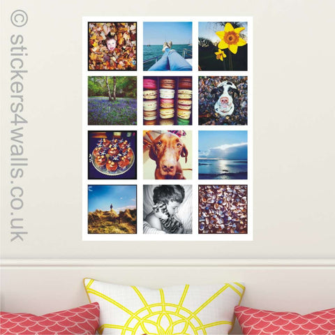 Reusable Personalised Photo Wall Sticker, Instagram Photo Fabric Poster