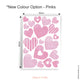 Reusable Valentine Heart Wall Sticker, Reds, Pastel, Rainbow, Soft Grey, Pinks Collections