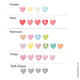 Reusable Valentine Heart Wall Sticker, Reds, Pastel, Rainbow, Soft Grey, Pinks Collections