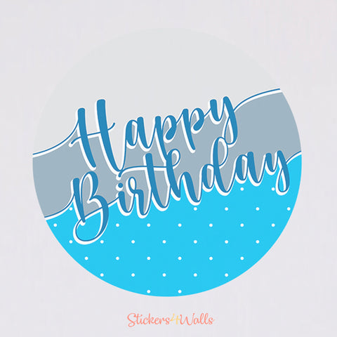 Reusable Extra Large Birthday Polka Dot Wall Sticker, Happy Birthday Celebration Decal