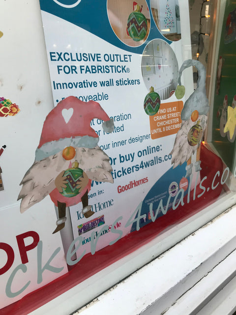 Reusable Nordic Gnome Window Decorations, Christmas Window Cling Decals