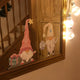 Reusable Large Nordic Gnome Trio Window Decorations, Christmas Window Cling Decals
