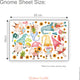 Reusable Gardening Gnome Window Stickers, Gonks Go Gardening Window Display