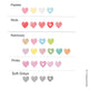 Reusable Colourful Valentine's Heart Window Decorations, Coloured Static Cling Window Hearts