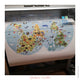 Circles Kid's World Map Fabric Wall Sticker - Reusable