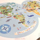 Circles Kid's World Map Fabric Wall Sticker - Reusable