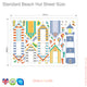 Reusable Beach Hut Window Decorations, Window Static Cling Decals