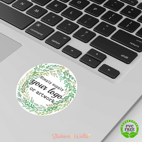 Reusable Your Brand Logo Fabric Small Sticker, Business Laptop Sticker