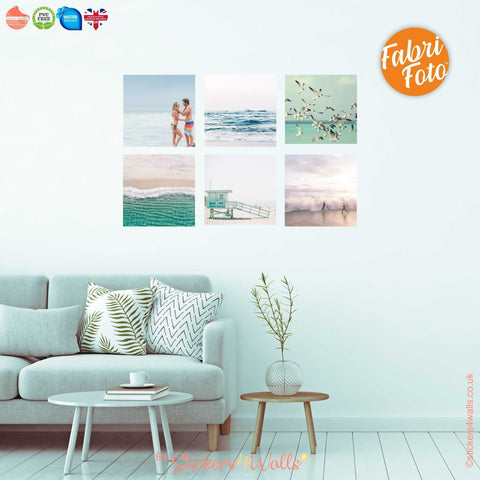 Reusable Personalised FabriFoto Photo Wall Stickers, Photo Wall Art