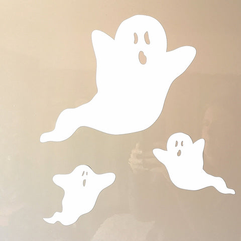 Ghost Window Decorations, Static Cling Sets Of Halloween Ghosts For Windows