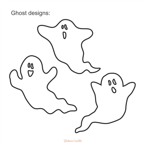 Ghost Window Decorations, Static Cling Sets Of Halloween Ghosts For Windows