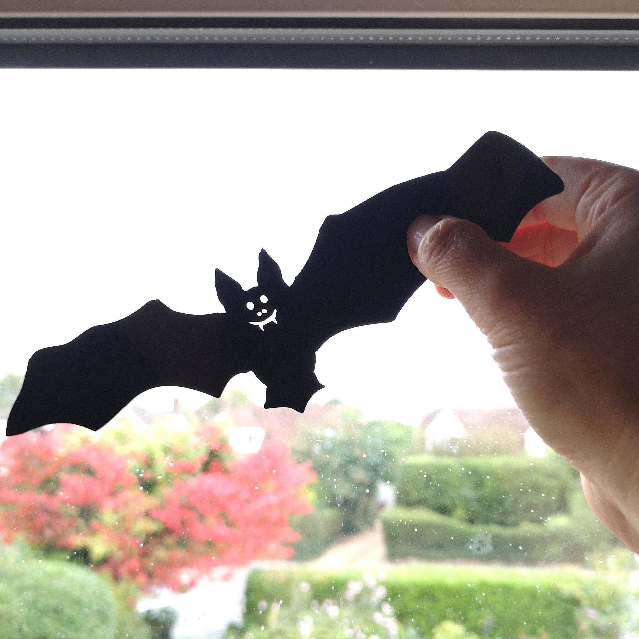 Halloween bat temporary window decorations