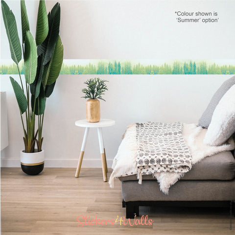 Reusable Fabric Treeline Border Wall Sticker