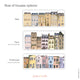 Row of Houses, Bath City Wall Sticker, Street Scene Border Home Wall Decal