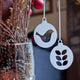 Reusable Christmas Bauble Window Decoration, Set of White or Red Holiday Bauble Window Stickers