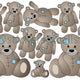 Reusable Teddy Bear Fabric Wall Stickers, Bear Nursery Wall Art Decals