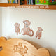 Reusable Teddy Bear Fabric Wall Stickers, Bear Nursery Wall Art Decals