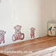 Reusable Teddy Bear Fabric Wall Stickers, Bear Nursery Wall Art Decals