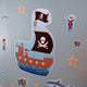 Reusable Pirate Wall Stickers, Pirate Wall Decal Set, Interactive Story Wall Stickers, Pirate Room Theme Designs