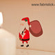 Reusable Fabric father Christmas Wall Stickers, Santa Wall Art  Decals Holiday Decorations