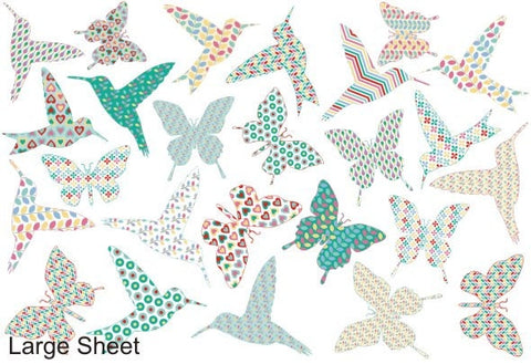 Hummingbird wall stickers, bird wall stickers, butterfly wall stickers, hummingbird decals, butterfly decals, girls wall stickers
