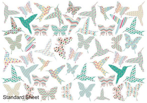 Hummingbird wall stickers, bird wall stickers, butterfly wall stickers, hummingbird decals, butterfly decals, girls wall stickers