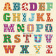 Reusable Traditional Fabric Alphabet Wall Stickers,  Alphabet & Number Wall Decals For Kids