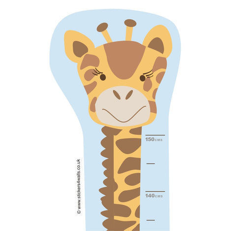 Reusable Fabric Giraffe Height Chart Wall Sticker, Safari Wall Art Measuring Chart For Children